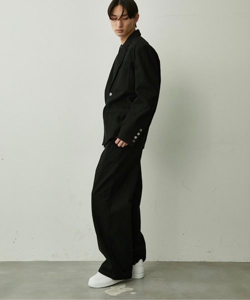 BLANK HOTEL(ブランクホテル)の「Cotton Twill Center Seam Pants / コットンツイルセンターシームパンツ【セットアップ対応可能】(チノパンツ・メンズ・ブラック・L/M/S)」の15枚目の写真