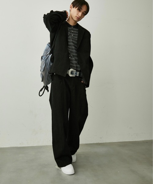 BLANK HOTEL(ブランクホテル)の「Cotton Twill Center Seam Pants / コットンツイルセンターシームパンツ【セットアップ対応可能】(チノパンツ・メンズ・ブラック・L/M/S)」の19枚目の写真