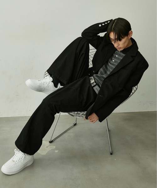 BLANK HOTEL(ブランクホテル)の「Cotton Twill Center Seam Pants / コットンツイルセンターシームパンツ【セットアップ対応可能】(チノパンツ・メンズ・ブラック・L/M/S)」の20枚目の写真