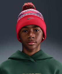 NIKE | ナイキ ピーク ビッグキッズ スタンダード カフ ビーニー / Nike Peak Big Kids' Standard Cuff Beanie HV7025-633 University Red(ニットキャップ/ビーニー)