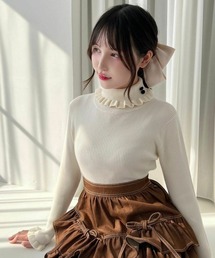 F i.n.t | 釦付きフリルリブタートル(ニット/セーター)