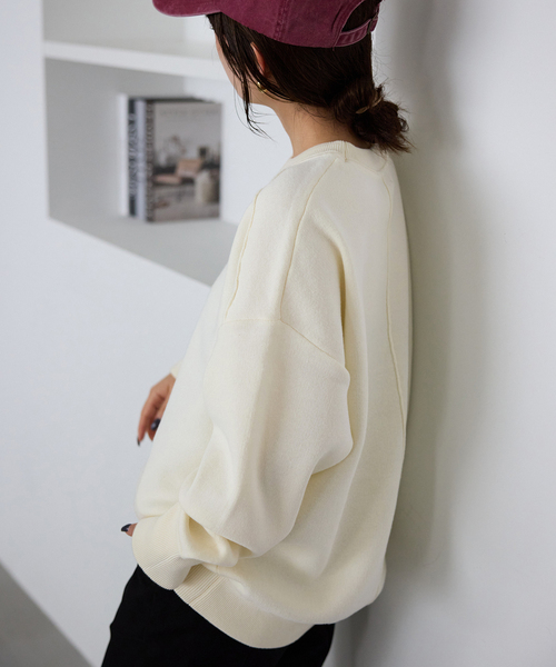セール】《WEB限定/追加2》オーバーサイズ スウェットライクニット