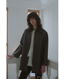 LETERIE（レテリー）の「RAGLAN LEATHER JACKET_BROWN（ライダースジャケット）」