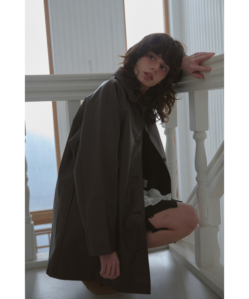 LETERIE(レテリー)の「RAGLAN LEATHER JACKET_BROWN(ライダースジャケット・レディース・ブラウン・FREE)」の3枚目の写真