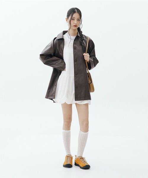 LETERIE(レテリー)の「RAGLAN LEATHER JACKET_BROWN(ライダースジャケット・レディース・ブラウン・FREE)」の5枚目の写真