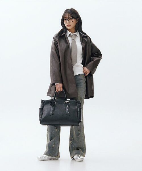 LETERIE(レテリー)の「RAGLAN LEATHER JACKET_BROWN(ライダースジャケット・レディース・ブラウン・FREE)」の6枚目の写真