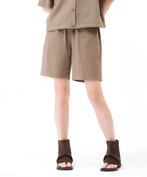 CHASECULT(チェイスカルト)の「レディース リネンライク 4部パンツ - ブラウン(その他パンツ・レディース・ブラウン・70/76/67)」の1枚目の写真