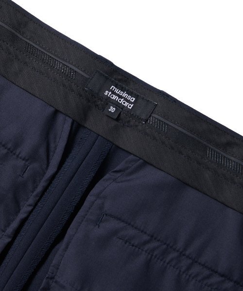MUSINSA STANDARD（ムシンサスタンダード）の「リサイクルツーピンタックワイドヒドゥンバンディングスラックス[ネイビー]（スラックス・メンズ・その他・40/38/42/26/27/28）」の2枚目の写真