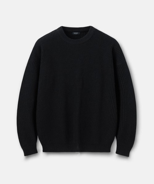 TAKEASY(テイクイージー)の「ラムスウールクルーネックオーバーニット(ブラック)(ニット/セーター・メンズ・その他・SMALL/MEDIUM/LARGE)」の19枚目の写真