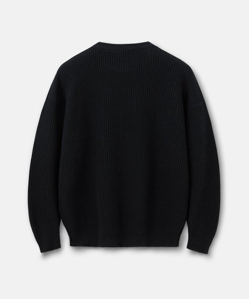 TAKEASY(テイクイージー)の「ラムスウールクルーネックオーバーニット(ブラック)(ニット/セーター・メンズ・その他・SMALL/MEDIUM/LARGE)」の18枚目の写真
