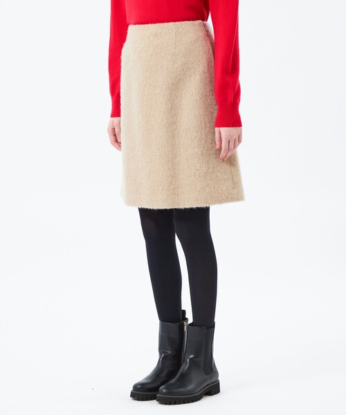 MACKINTOSH PHILOSOPHY（ﾏｯｷﾝﾄｯｼｭ ﾌｨﾛｿﾌｨｰ）の「ウールシャギーショートスカート（スカート・レディース・ベージュ/ブラック/ライトイエロー・38/36）」の8枚目の写真