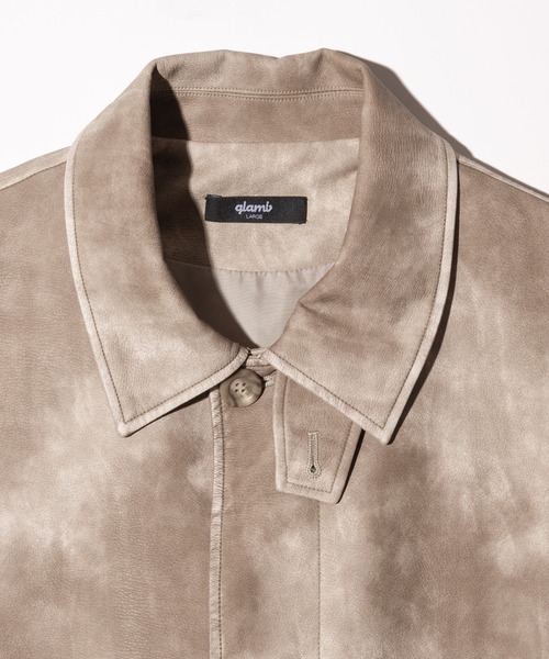 glamb（グラム）の「Oversize Synth Leather Blouson / オーバーサイズシンセレザーブルゾン（ブルゾン・メンズ・ベージュ/ブラック・S/M/L）」の22枚目の写真