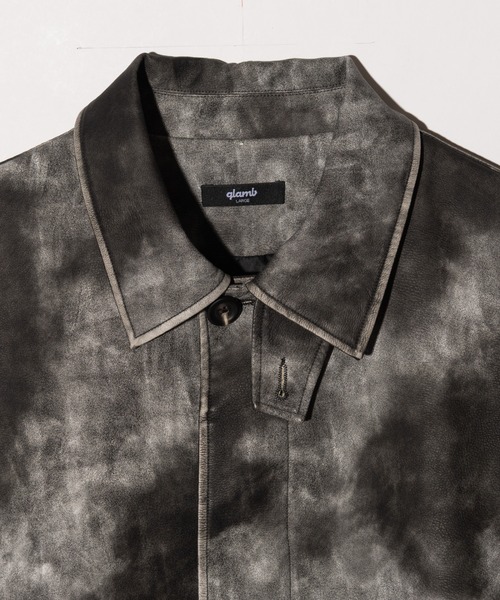 glamb（グラム）の「Oversize Synth Leather Blouson / オーバーサイズシンセレザーブルゾン（ブルゾン・メンズ・ベージュ/ブラック・S/M/L）」の18枚目の写真