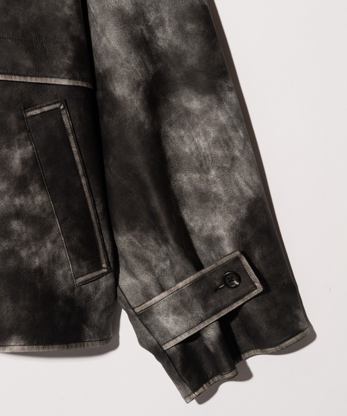 glamb（グラム）の「Oversize Synth Leather Blouson / オーバーサイズシンセレザーブルゾン（ブルゾン・メンズ・ベージュ/ブラック・S/M/L）」の20枚目の写真