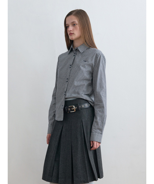 Kijun(キジュン)の「Twin Button Check Shirt Navy(シャツ/ブラウス・レディース・その他・MEDIUM/SMALL)」の4枚目の写真
