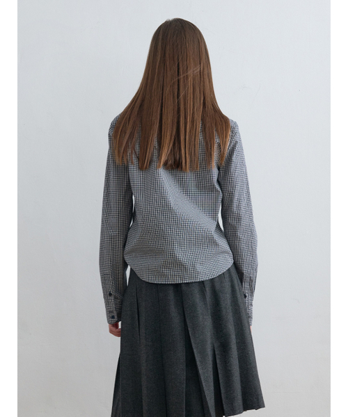 Kijun(キジュン)の「Twin Button Check Shirt Navy(シャツ/ブラウス・レディース・その他・MEDIUM/SMALL)」の5枚目の写真