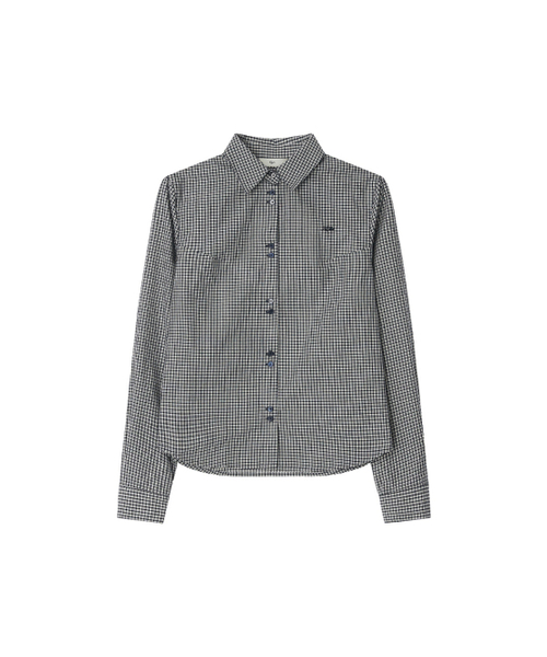 Kijun(キジュン)の「Twin Button Check Shirt Navy(シャツ/ブラウス・レディース・その他・MEDIUM/SMALL)」の3枚目の写真