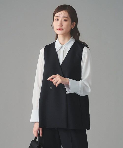 UNITED ARROWS（ユナイテッドアローズ）の「バイカラー レギュラーシャツブラウス（シャツ/ブラウス・レディース・オフホワイト/ネイビー/ベージュ・FREE）」の8枚目の写真