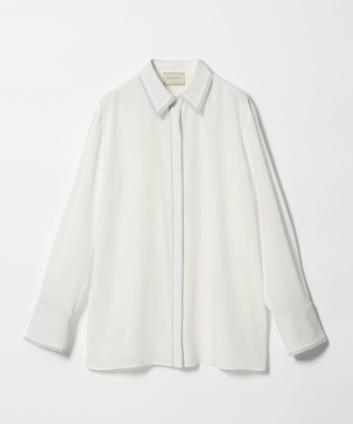 UNITED ARROWS（ユナイテッドアローズ）の「バイカラー レギュラーシャツブラウス（シャツ/ブラウス・レディース・オフホワイト/ネイビー/ベージュ・FREE）」の22枚目の写真