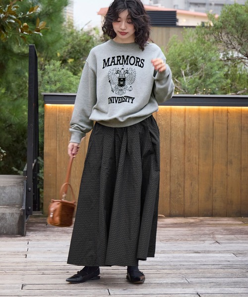 MICA&DEAL（マイカ＆ディール）の「ドット柄タックギャザースカート（スカート・レディース・ブラウン/ブラック・FREE）」の15枚目の写真