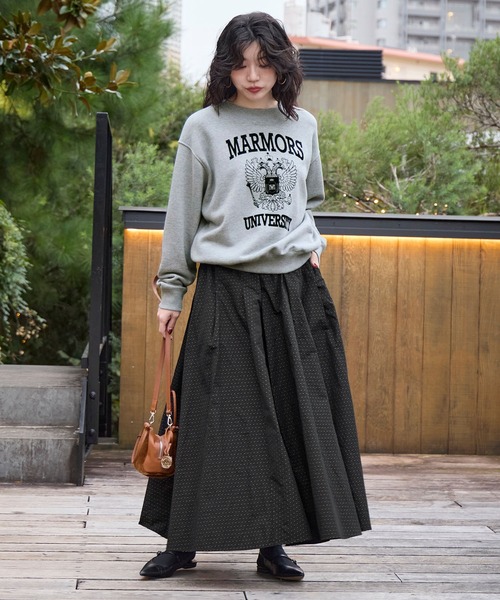 MICA&DEAL（マイカ＆ディール）の「ドット柄タックギャザースカート（スカート・レディース・ブラウン/ブラック・FREE）」の18枚目の写真