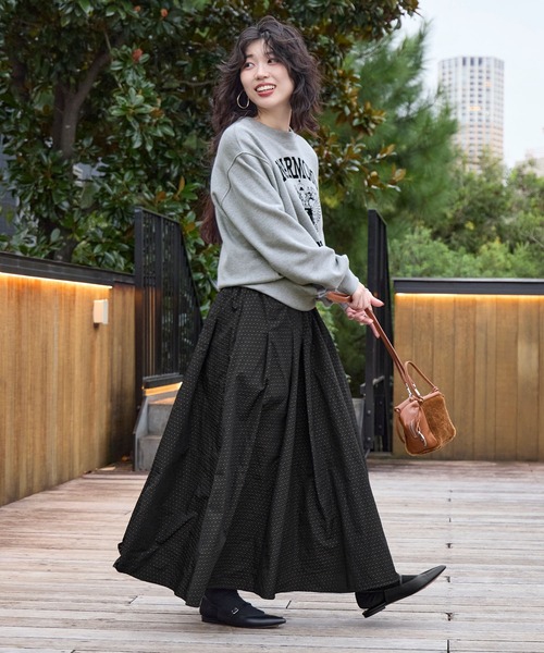 MICA&DEAL（マイカ＆ディール）の「ドット柄タックギャザースカート（スカート・レディース・ブラウン/ブラック・FREE）」の22枚目の写真