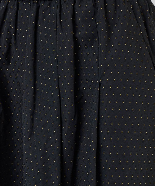 MICA&DEAL（マイカ＆ディール）の「ドット柄タックギャザースカート（スカート・レディース・ブラウン/ブラック・FREE）」の3枚目の写真