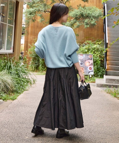 MICA&DEAL（マイカ＆ディール）の「ドット柄タックギャザースカート（スカート・レディース・ブラウン/ブラック・FREE）」の12枚目の写真