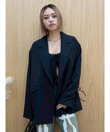 EVRIS | レースアップテーラードジャケット【セットアップ着用可能】(テーラードジャケット)