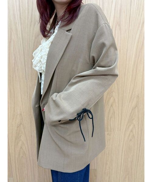 EVRIS（エヴリス）の「レースアップテーラードジャケット【セットアップ着用可能】（テーラードジャケット・レディース・ブラック/ブラウン/その他1・FREE）」の19枚目の写真