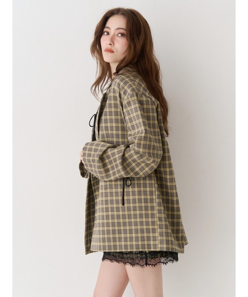 EVRIS（エヴリス）の「レースアップテーラードジャケット【セットアップ着用可能】（テーラードジャケット・レディース・ブラック/ブラウン/その他1・FREE）」の7枚目の写真