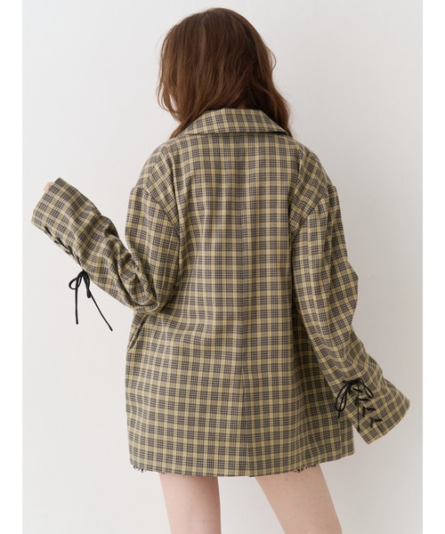 EVRIS（エヴリス）の「レースアップテーラードジャケット【セットアップ着用可能】（テーラードジャケット・レディース・ブラック/ブラウン/その他1・FREE）」の8枚目の写真