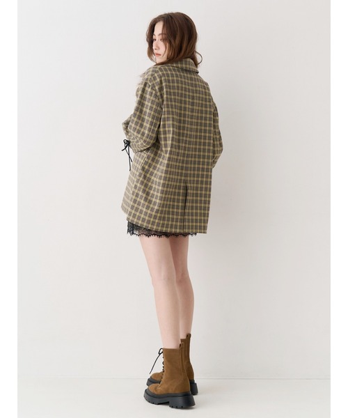 EVRIS（エヴリス）の「レースアップテーラードジャケット【セットアップ着用可能】（テーラードジャケット・レディース・ブラック/ブラウン/その他1・FREE）」の5枚目の写真