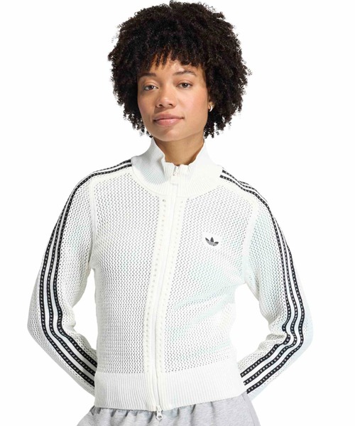 アディダス adidas SST トラックトップ ニット　ホワイト KNIT SST / トラックトップ ニット / トラックジャケット / ジャージ