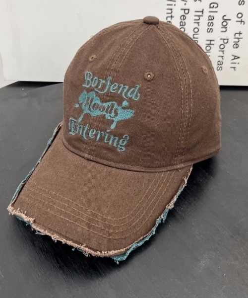 DEVICE（デバイス）の「ヴィンテージ 加工 ロゴ刺繍 ベースボール キャップ（キャップ・レディース・アイボリー/ブラウン/ブラック・FREE）」の3枚目の写真