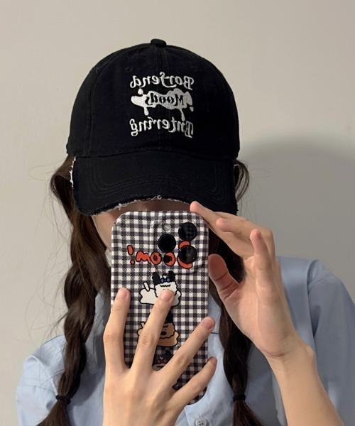 DEVICE（デバイス）の「ヴィンテージ 加工 ロゴ刺繍 ベースボール キャップ（キャップ・レディース・アイボリー/ブラウン/ブラック・FREE）」の2枚目の写真