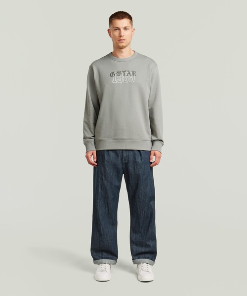 G-STAR(ジースター)の「1989 Graphic Sweater/グラフィックロゴスウェット/トレーナー(スウェット・メンズ・グレー/ダークブラック・LARGE/X-LARGE/MEDIUM/SMALL/X-SMALL)」の11枚目の写真