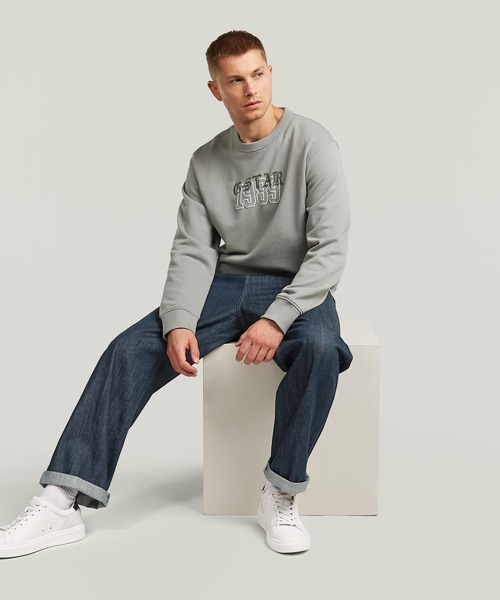 G-STAR(ジースター)の「1989 Graphic Sweater/グラフィックロゴスウェット/トレーナー(スウェット・メンズ・グレー/ダークブラック・LARGE/X-LARGE/MEDIUM/SMALL/X-SMALL)」の12枚目の写真