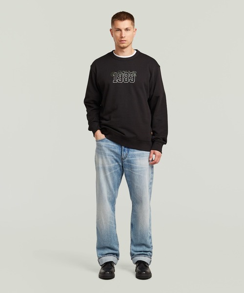G-STAR(ジースター)の「1989 Graphic Sweater/グラフィックロゴスウェット/トレーナー(スウェット・メンズ・グレー/ダークブラック・LARGE/X-LARGE/MEDIUM/SMALL/X-SMALL)」の5枚目の写真