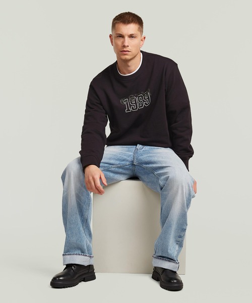 G-STAR(ジースター)の「1989 Graphic Sweater/グラフィックロゴスウェット/トレーナー(スウェット・メンズ・グレー/ダークブラック・LARGE/X-LARGE/MEDIUM/SMALL/X-SMALL)」の6枚目の写真