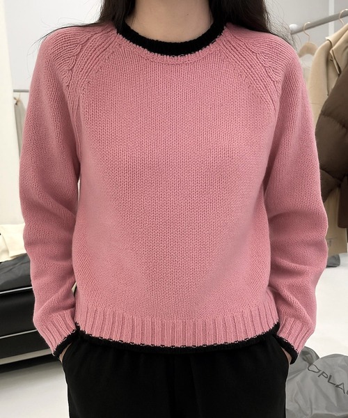 Dewlily(デューリリー)の「毎日に寄り添う上品なカジュアル◎ラインカラーニットトップス(ニット/セーター・レディース・ピンク/アイボリー/グレー/ベージュ・FREE)」の17枚目の写真