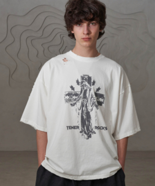 TENER(テネル)の「クロス救済ボックスT(ホワイト)(Tシャツ/カットソー・メンズ・その他・FREE)」の1枚目の写真
