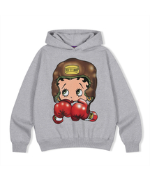 LAUGHER（ラファー）の「[Betty Boop] Boxer Hood - Gray（パーカー）」