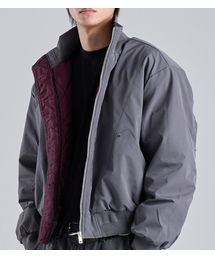 BUTTON SEOUL（ボタンソウル）の「Stand Collar Blouson Crop Jacket (Gray)（MA-1・メンズ）」