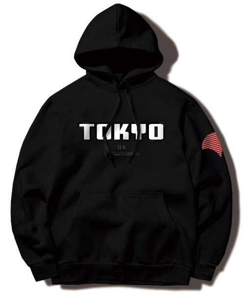 GRANFINNY(グランフィニ)の「東京_100-0027 フードパーカー- ブラック(パーカー・レディース・ブラック・MEDIUM/LARGE/X-LARGE/XX-LARGE/SMALL)」の2枚目の写真