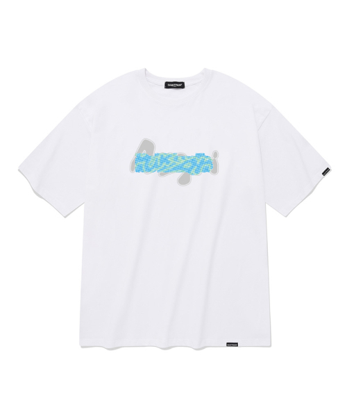 SAINTPAIN（セイントペイン）の「[セイントペイン x トライアングルスタジオ] フケアリ 半袖Tシャツ - ホワイト（Tシャツ/カットソー・レディース・その他・LARGE/MEDIUM）」の2枚目の写真