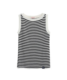 Striped knit sleeveless_3 Colors