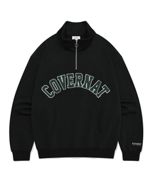 Cロゴハーフジップスウェットブラック（スウェット）｜COVERNAT 