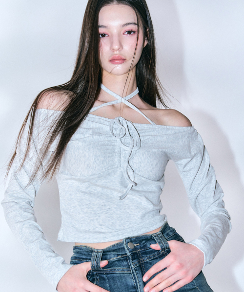 ZEROPLANET（ゼロプラネット）の「ヘイゼルフェミニンシャーリングトップ [MELANGE]（Tシャツ/カットソー・レディース・その他・MEDIUM/SMALL）」の2枚目の写真