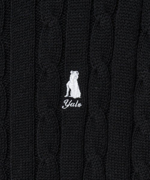 YALE（イェール）の「ケーブルニットフードジップアップ_ブラック（ニット/セーター・レディース・その他・SMALL/MEDIUM/LARGE/X-LARGE）」の5枚目の写真